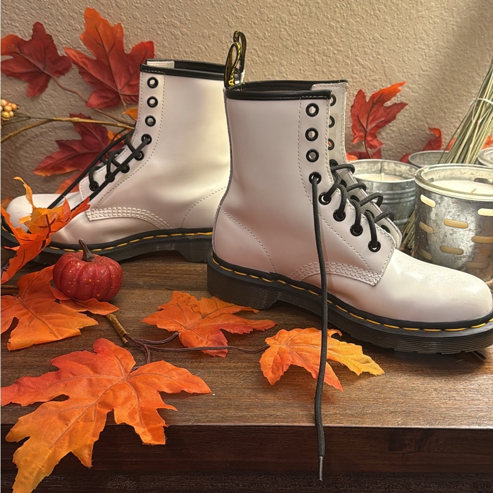 White Dr. Marten Boots